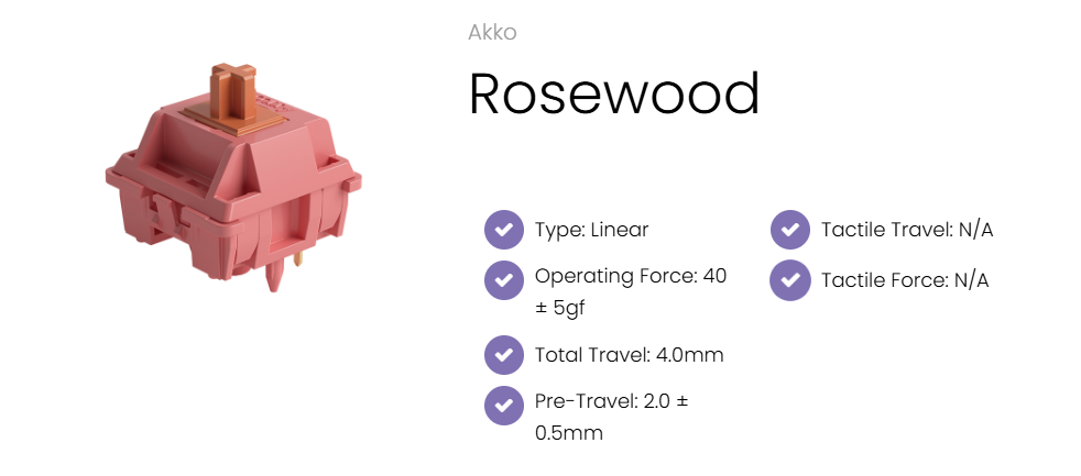 Akko Rosewood Суичове (45 броя) за Механична Клавиатура 5-pin - TypeHero