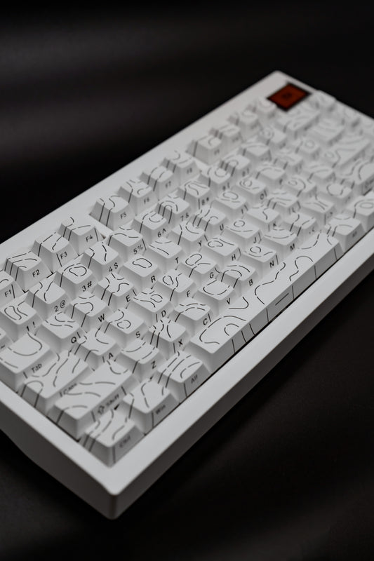 White Typewriter GMK81 75% Mechanical Keyboard