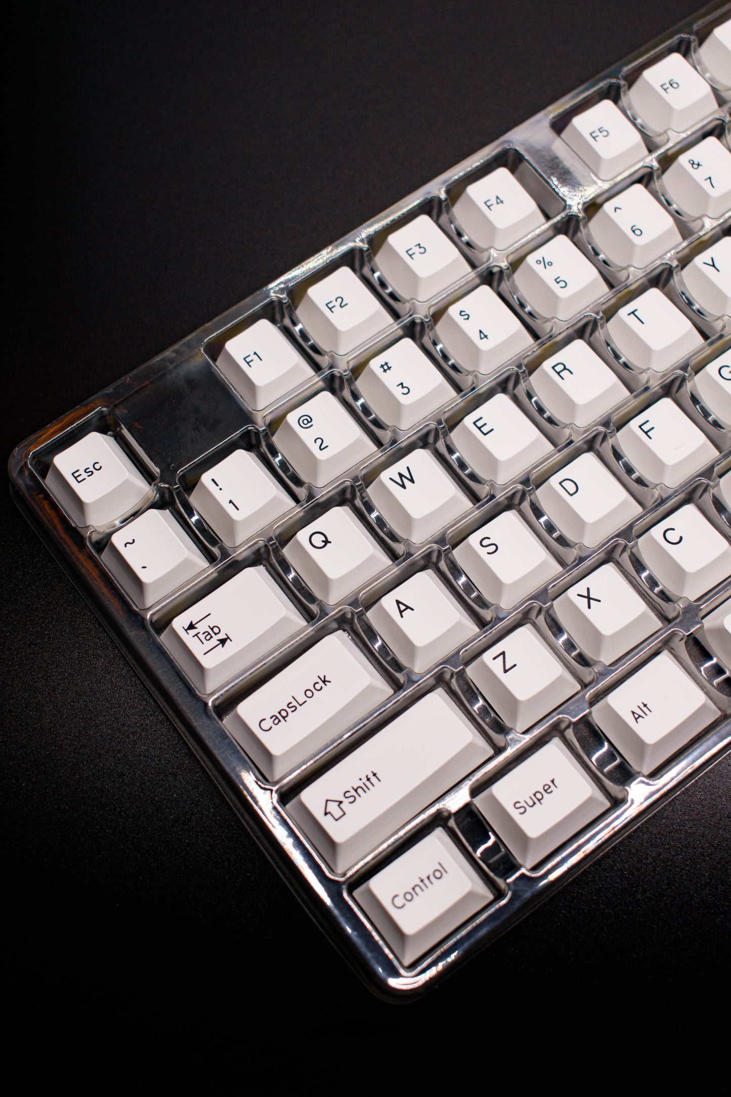 Black on White PBT Doubleshot Капачки за Механична Клавиатура, Cherry profile - TypeHero
