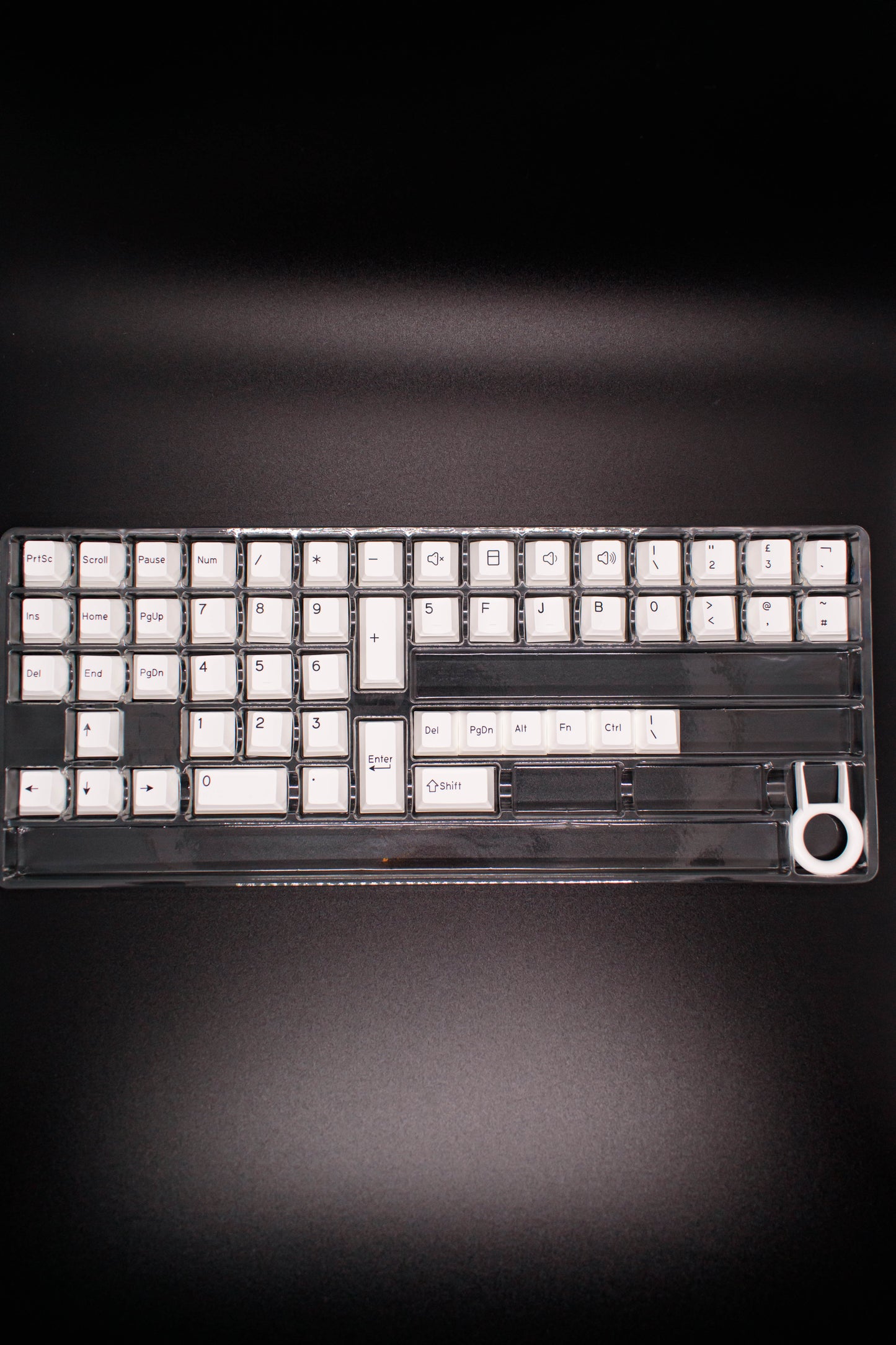 Black on White PBT Doubleshot Капачки за Механична Клавиатура, Cherry profile - TypeHero