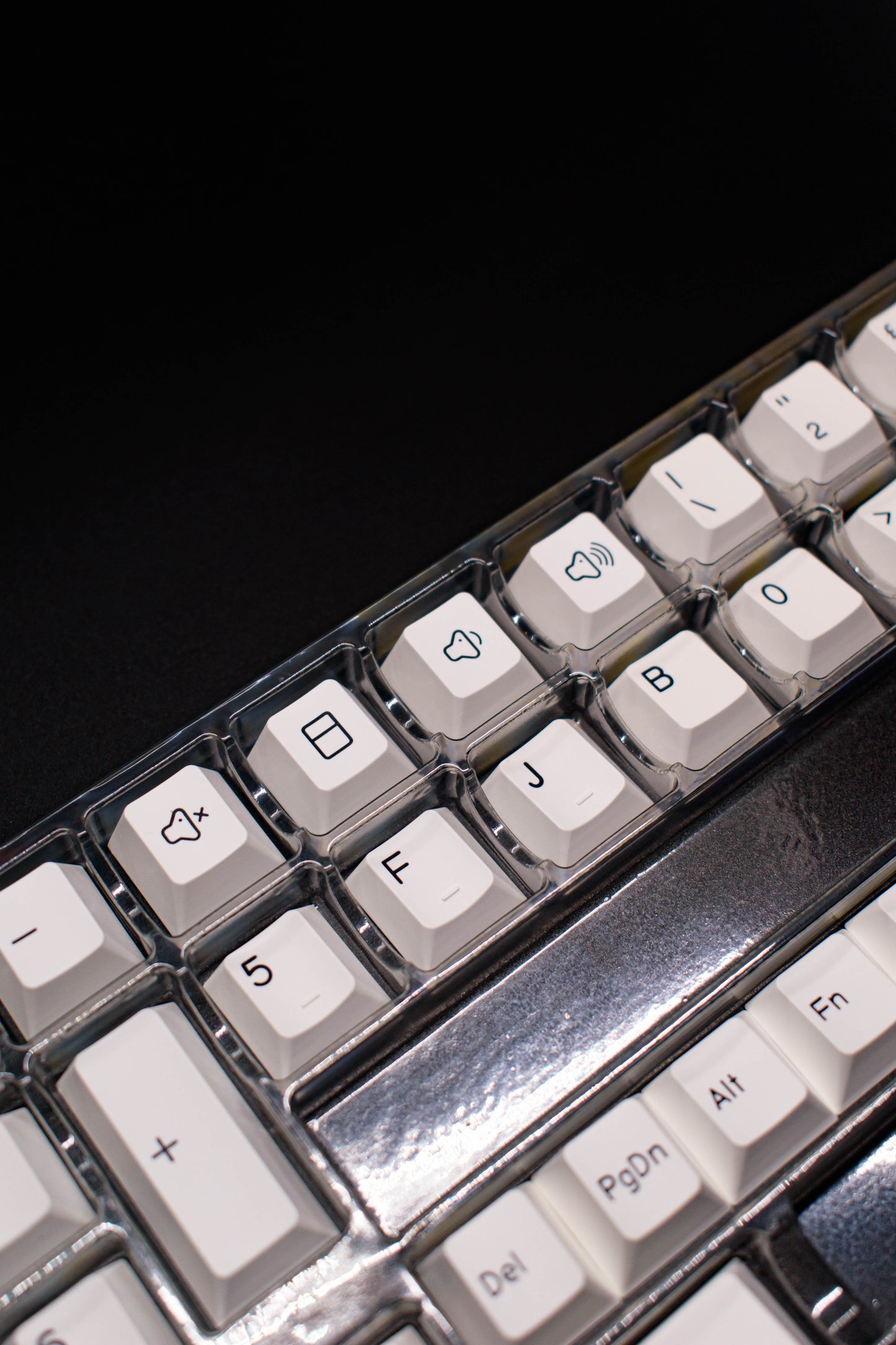 Black on White PBT Doubleshot Капачки за Механична Клавиатура, Cherry profile - TypeHero