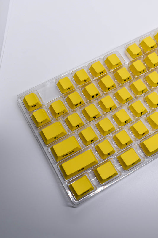 Banana Yellow Side Print PBT Капачки за Механична Клавиатура Cherry Profile - TypeHero