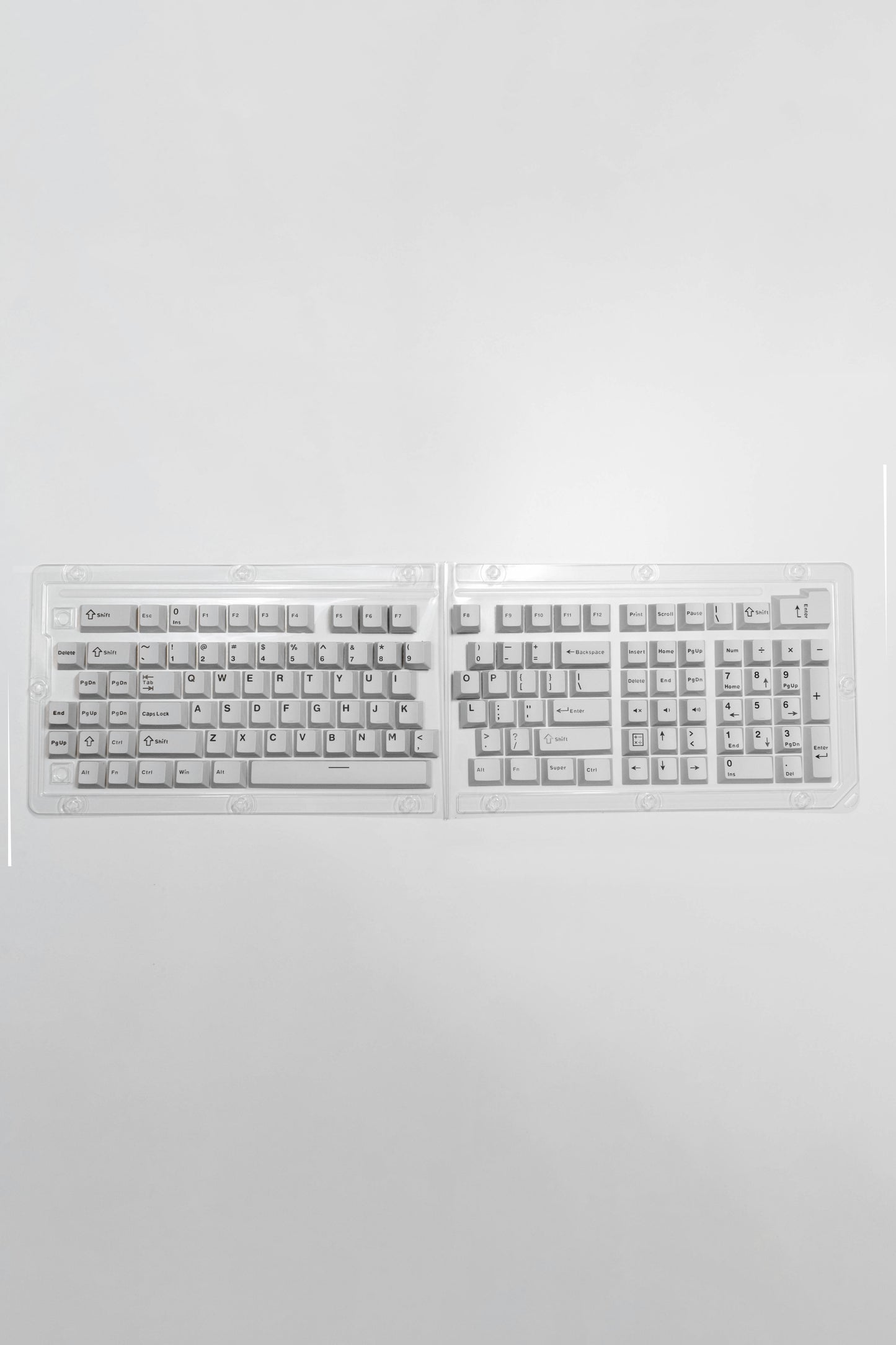 Gray Cement PBT Капачки за Механична Клавиатура Cherry Profile - TypeHero