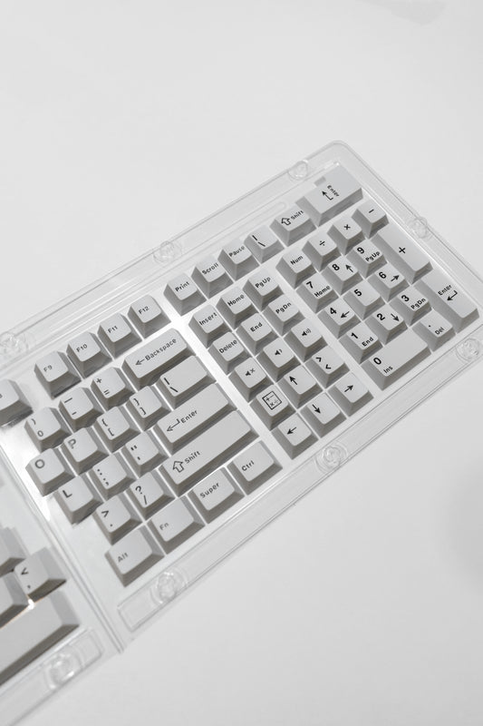 Gray Cement PBT Капачки за Механична Клавиатура Cherry Profile - TypeHero
