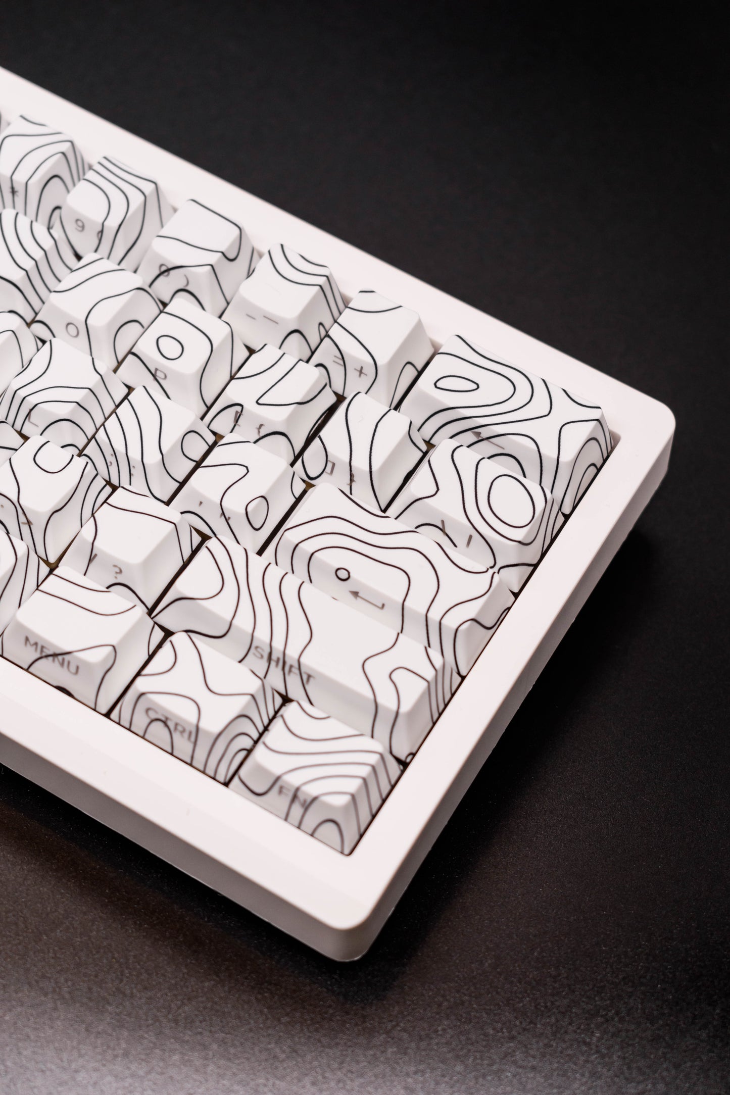 Topographic Cherry Profile PBT Dye Sub Side Print Капачки за Механична Клавиатура (Пълен комплект) - TypeHero