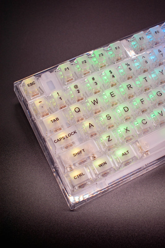 Yunzii X75 Pro 75% Прозрачна Механична Клавиатура Готова Сглобка (Pre-Built) - TypeHero