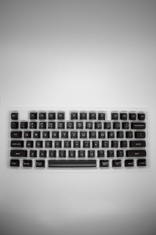 White on Black SA Profile Keycaps Капачки за Механична Клавиатура - TypeHero