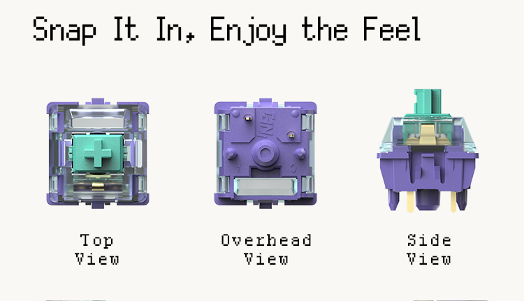 Gateron Azure Dragon V4 Heavy Tactile Switches Суичове за Механична Клавиатура Тактилни (90 броя) - TypeHero