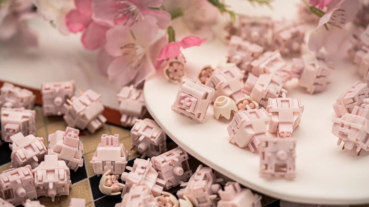 Huano Sakura Switches Linear Линейни Суичове за Механична Клавиатура (10 броя) - TypeHero