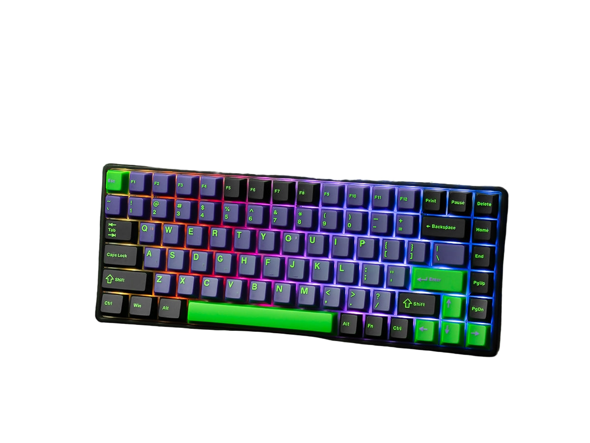 Neon Nights Purple and Green PBT Keycaps (129 броя) Капачки за Механична Клавиатура - TypeHero