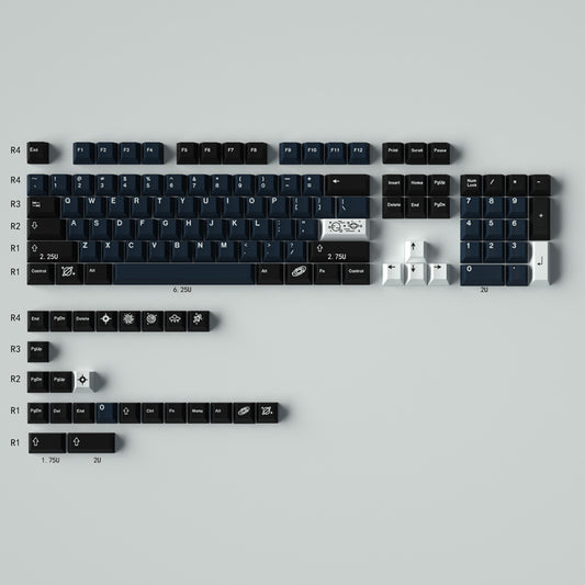 Galaxy PBT Keycaps Set Cherry Profile Капачки 129 броя - TypeHero