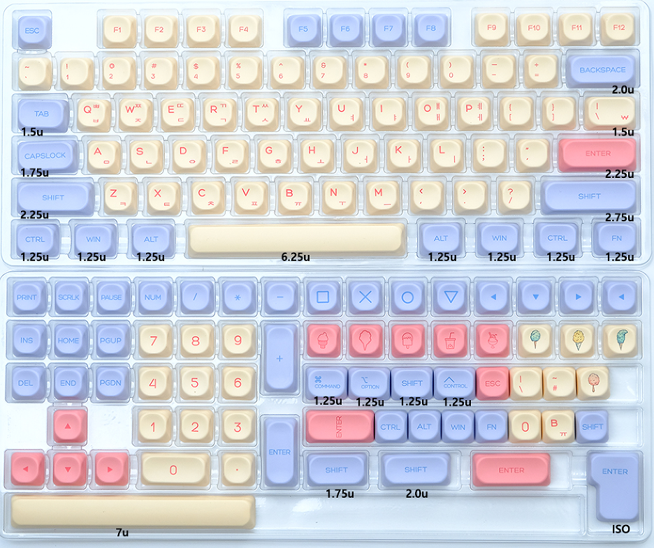 Marshmallow PBT Dye-Sub KOA Капачки за Механична Клавиатура - TypeHero
