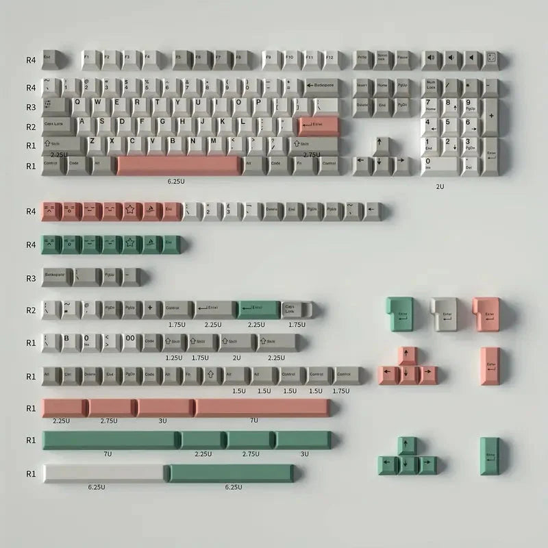 9009 Retro Keycap Set DoubleShot PBT OEM Profile 192 Капачки за Механична Клавиатура - TypeHero