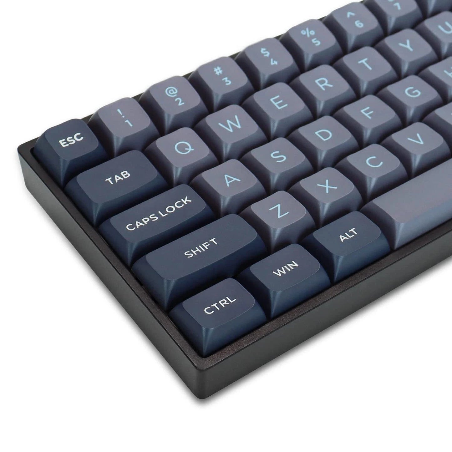 Black on White ISA Profile Doubleshot Keycaps 189 pieces for PBT Keyboard