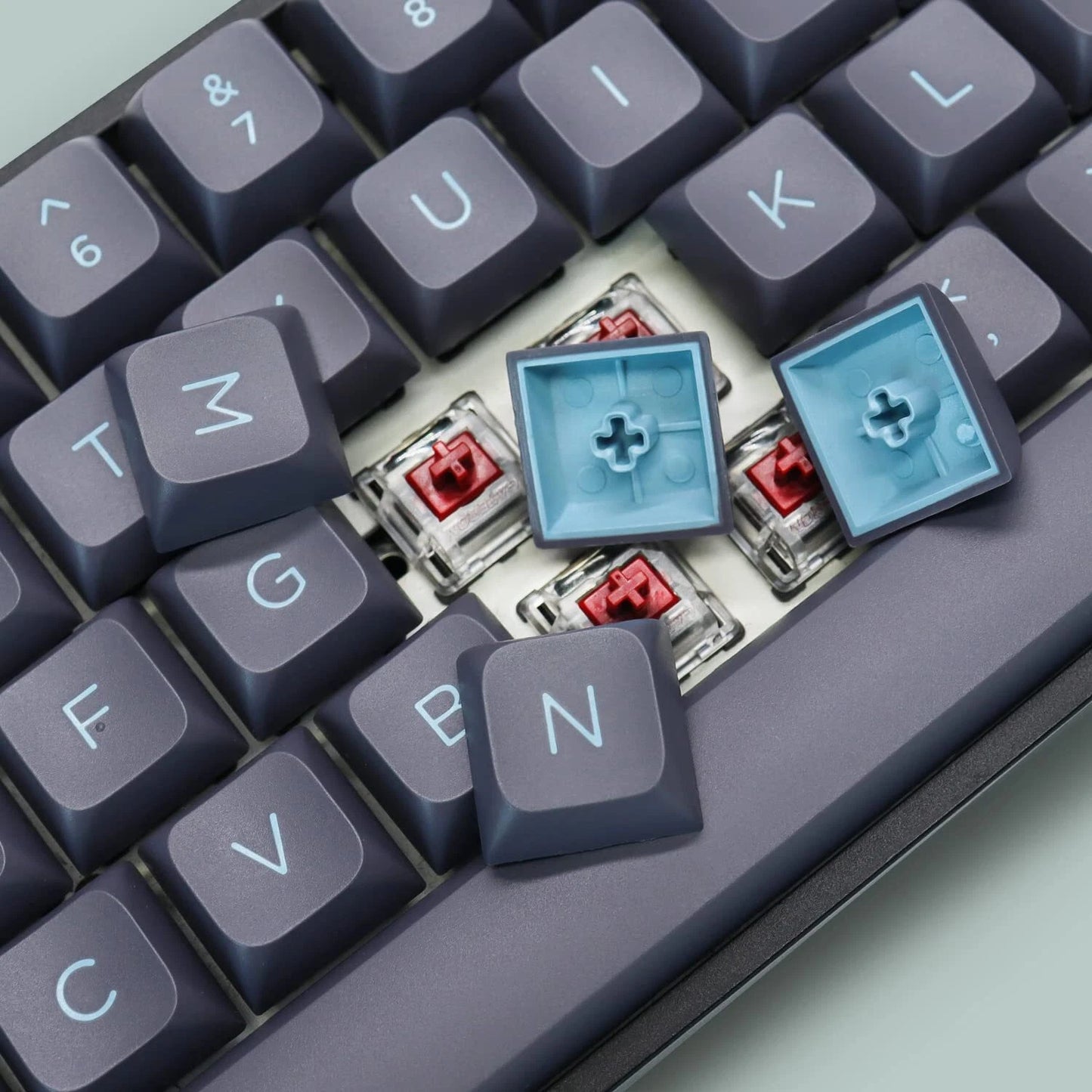 Black on White ISA Profile Doubleshot Keycaps 189 pieces for PBT Keyboard