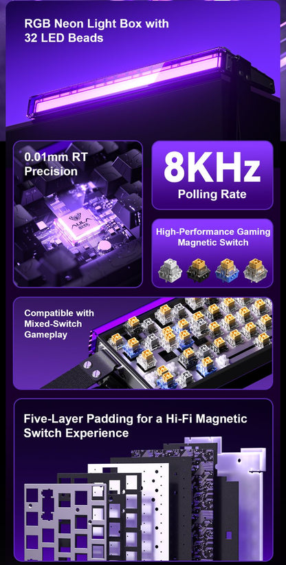 Aula HERO68 Magnetic Hall Effect Rapid Trigger Keyboard 65% - TypeHero