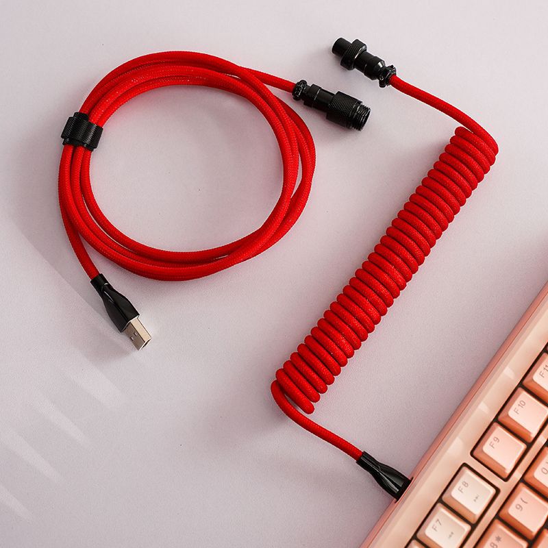 TypeHero Premium Coiled Навит Авиаторен Кабел USB-A към USB-C - TypeHero
