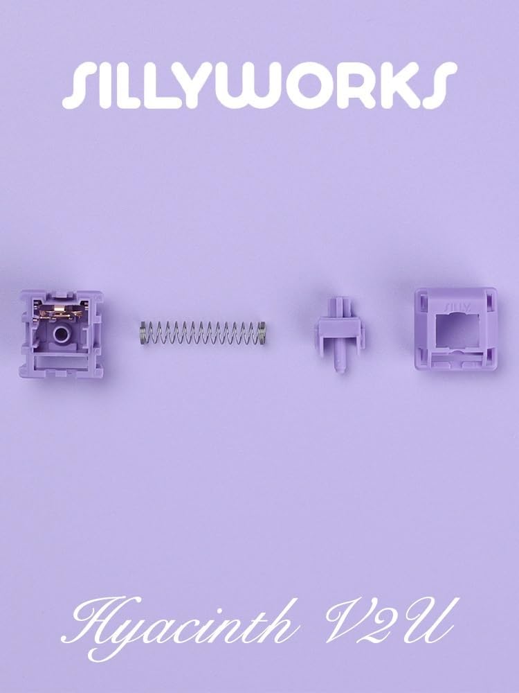 Sillyworks x HMX Hyacinth V2U Linear Switches Суичове за Механична Клавиатура (70 броя) - TypeHero
