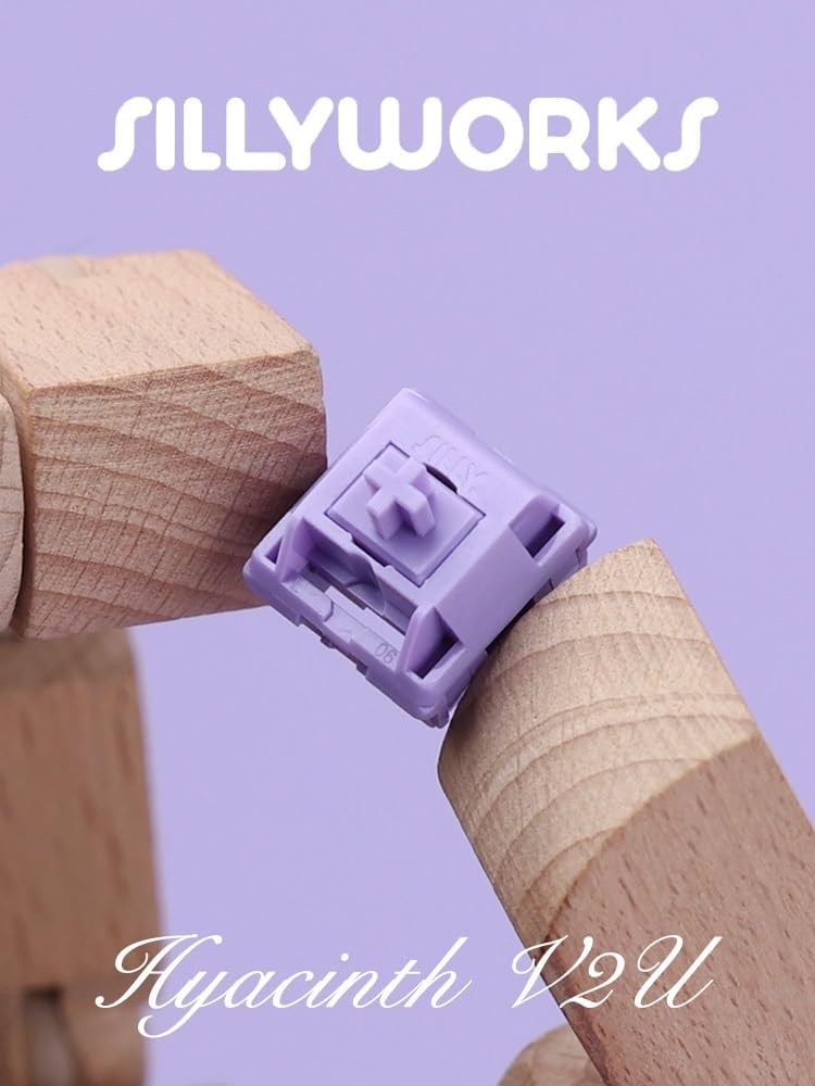 Sillyworks x HMX Hyacinth V2U Linear Switches Суичове за Механична Клавиатура (70 броя) - TypeHero