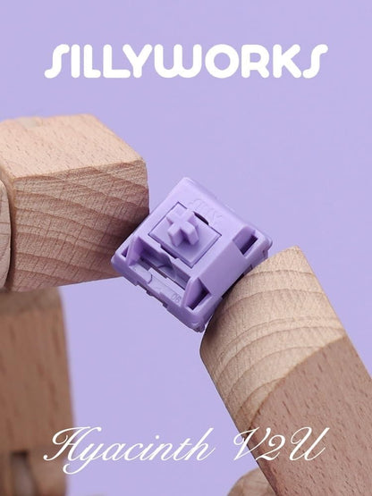Sillyworks x HMX Hyacinth V2U Linear Switches Суичове за Механична Клавиатура (70 броя) - TypeHero