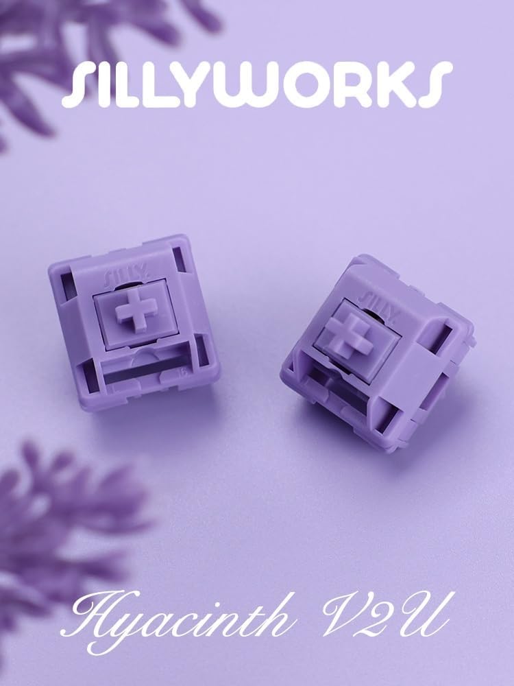 Sillyworks x HMX Hyacinth V2U Linear Switches Суичове за Механична Клавиатура (70 броя) - TypeHero