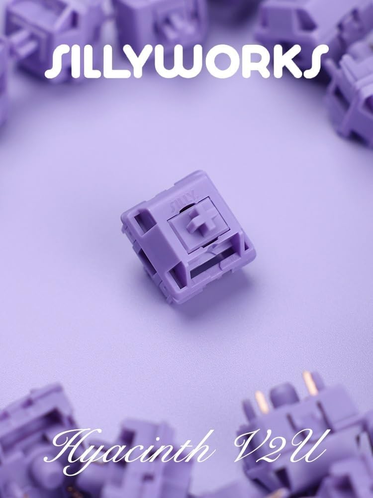Sillyworks x HMX Hyacinth V2U Linear Switches Суичове за Механична Клавиатура (70 броя) - TypeHero