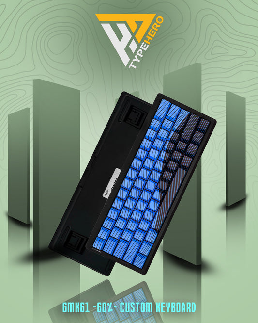 GMK61 60% Механична Клавиатура Blue Edition Комплект (Сглоби си сам)