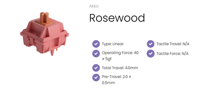 Akko Rosewood Суичове (45 броя) за Механична Клавиатура 5-pin - TypeHero