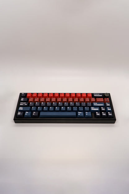 Blue vs Red LMK66 – Custom Алуминиева Механична Клавиатура 66 Клавиша (Gateron Milky Yellow G Pro Linear Switches)