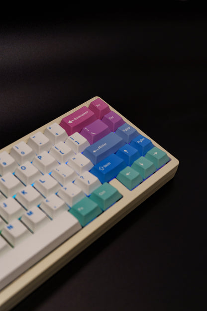 Cool-Toned Pastels Lucky65 V2 65% Алуминиева Механична Клавиатура (Jerrzi Brown тактилни)