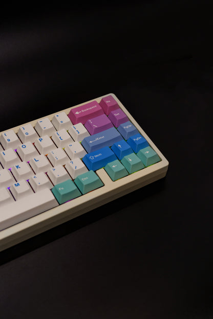 Cool-Toned Pastels Lucky65 V2 65% Алуминиева Механична Клавиатура (Jerrzi Brown тактилни)