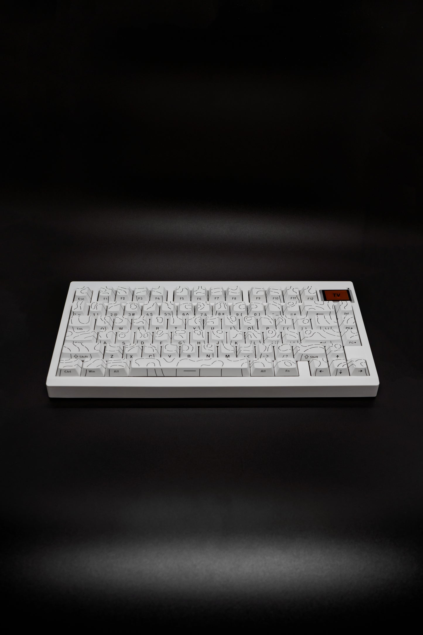 White Typewriter GMK81 75% Mechanical Keyboard
