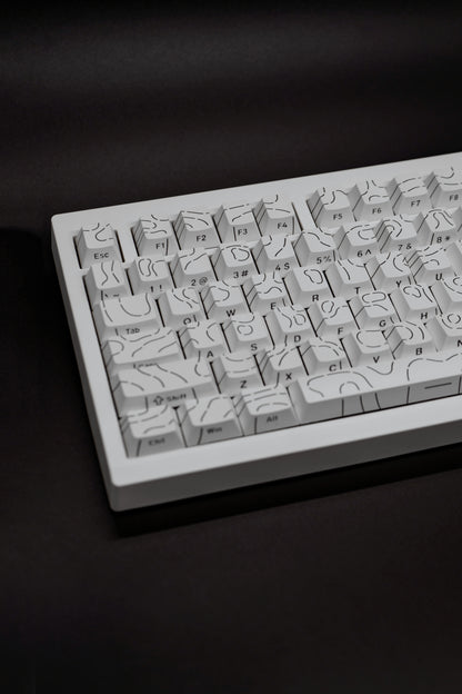 White Typewriter GMK81 75% Mechanical Keyboard