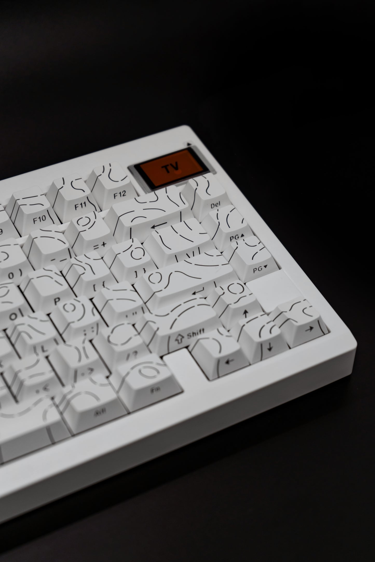 White Typewriter GMK81 75% Mechanical Keyboard