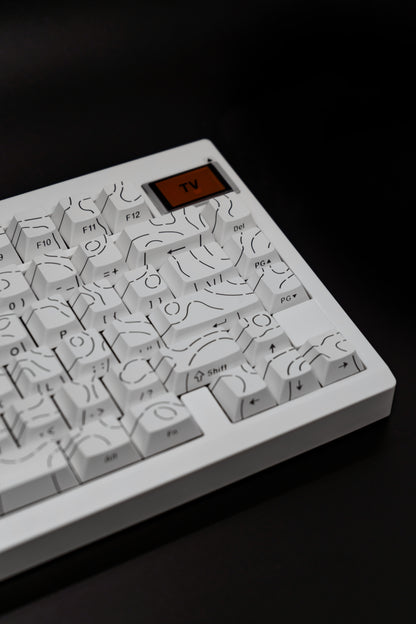 White Typewriter GMK81 75% Mechanical Keyboard