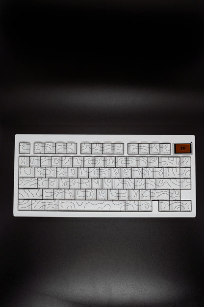 White Typewriter GMK81 75% Mechanical Keyboard