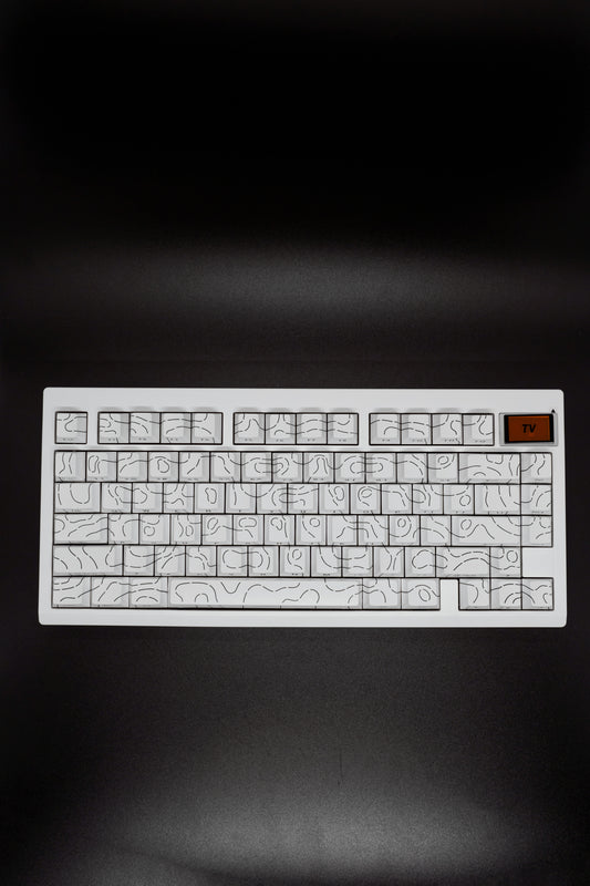 White Typewriter GMK81 75% Mechanical Keyboard