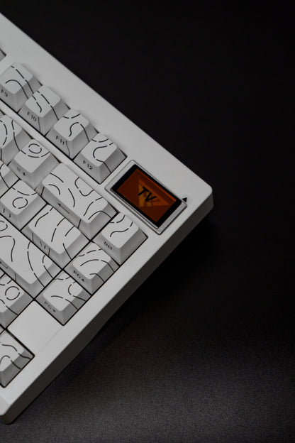 White Typewriter GMK81 75% Mechanical Keyboard