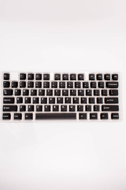 White on Black PBT Doubleshot Капачки за Механична Клавиатура, Cherry profile - TypeHero