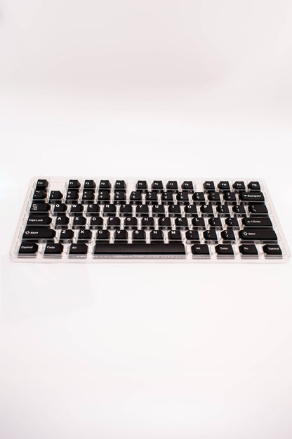 White on Black PBT Doubleshot Капачки за Механична Клавиатура, Cherry profile - TypeHero