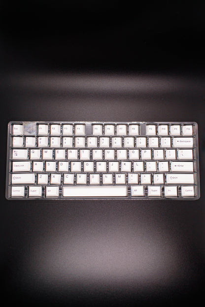 Black on White PBT Doubleshot Капачки за Механична Клавиатура, Cherry profile - TypeHero