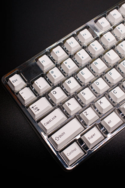 Black on White PBT Doubleshot Капачки за Механична Клавиатура, Cherry profile - TypeHero