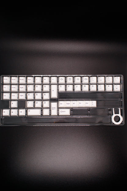 Black on White PBT Doubleshot Капачки за Механична Клавиатура, Cherry profile - TypeHero