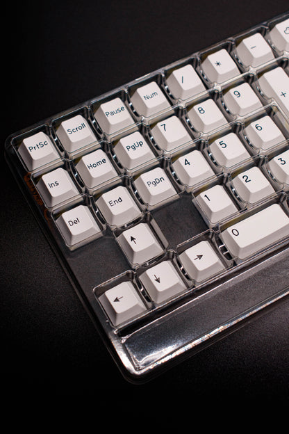 Black on White PBT Doubleshot Капачки за Механична Клавиатура, Cherry profile - TypeHero