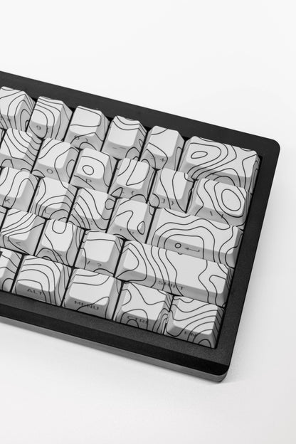 Topographic Cherry Profile PBT Dye Sub Side Print Капачки за Механична Клавиатура (Пълен комплект) - TypeHero