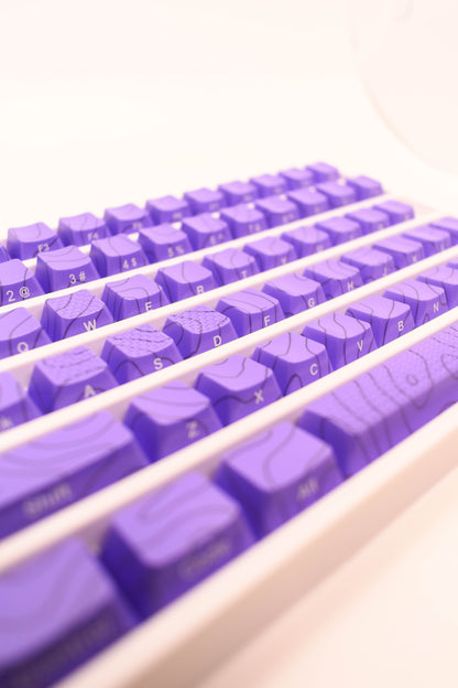 Purple Topographic Keycaps Shine-Through Gaming Edition ОЕМ Профил - TypeHero