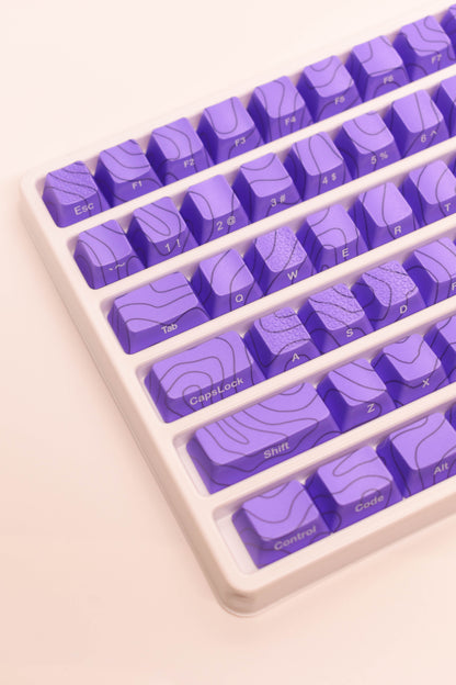 Purple Topographic Keycaps Shine-Through Gaming Edition ОЕМ Профил - TypeHero