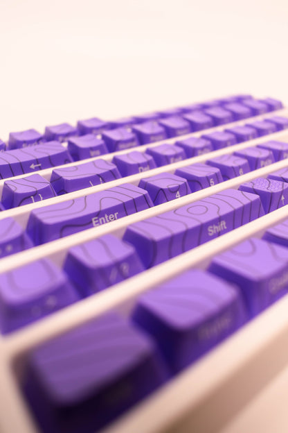 Purple Topographic Keycaps Shine-Through Gaming Edition ОЕМ Профил - TypeHero