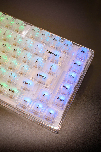Yunzii X75 Pro 75% Прозрачна Механична Клавиатура Готова Сглобка (Pre-Built) - TypeHero