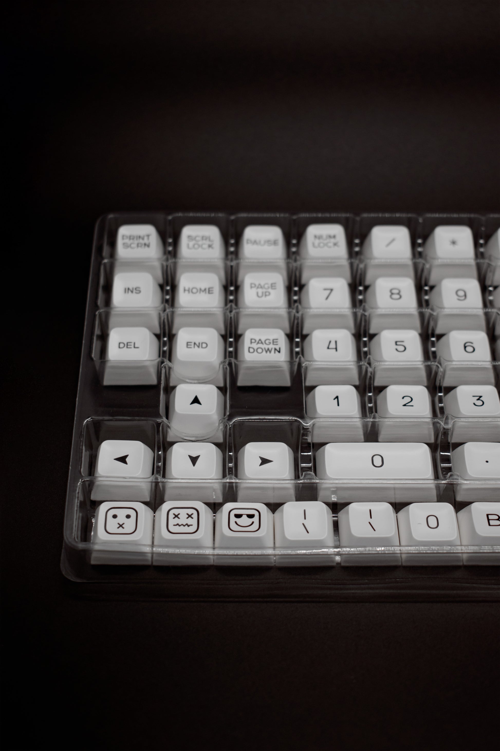 Black on White SA Profile Keycaps Капачки за Механична Клавиатура - TypeHero